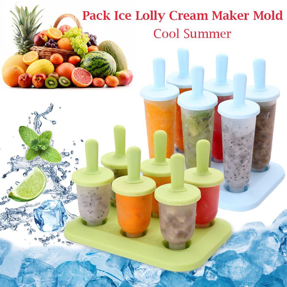Set 6 Khay Silicone Làm Kem / Bánh Tráng Miệng DIY