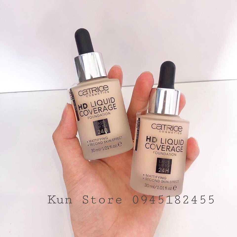 Kem Nền💖 𝘍𝘳𝘦𝘦𝘴𝘩𝘪𝘱 💖 Kem Nền Chống Nắng CATRICE HD Liquid Coverage Foudation Lasts Up To 24H - Kun Store