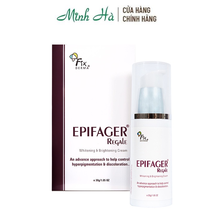 Kem dưỡng da Fixderma Epifager Regale Whitening &amp; Brightening Cream 30g giúp làm trắng sáng và đồng nhất màu da