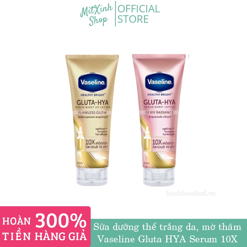 Sữa Dưỡng Thể Vaseline Healthy Bright Gluta HYA Serum 10X