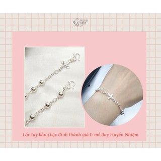 Lắc tay bạc đính thánh giá & mề đay Huyền Nhiệm (xem mô tả sản phẩm chọn mẫu)