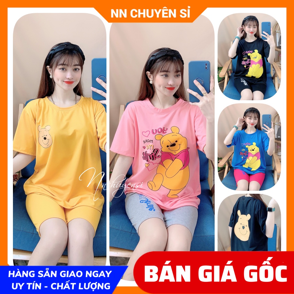 Đồ bộ nữ mặc nhà phom to in họa tiết in hoạt hinh dễ thương  Đồ bộ chất thun mềm mịn mát TP90 TP88