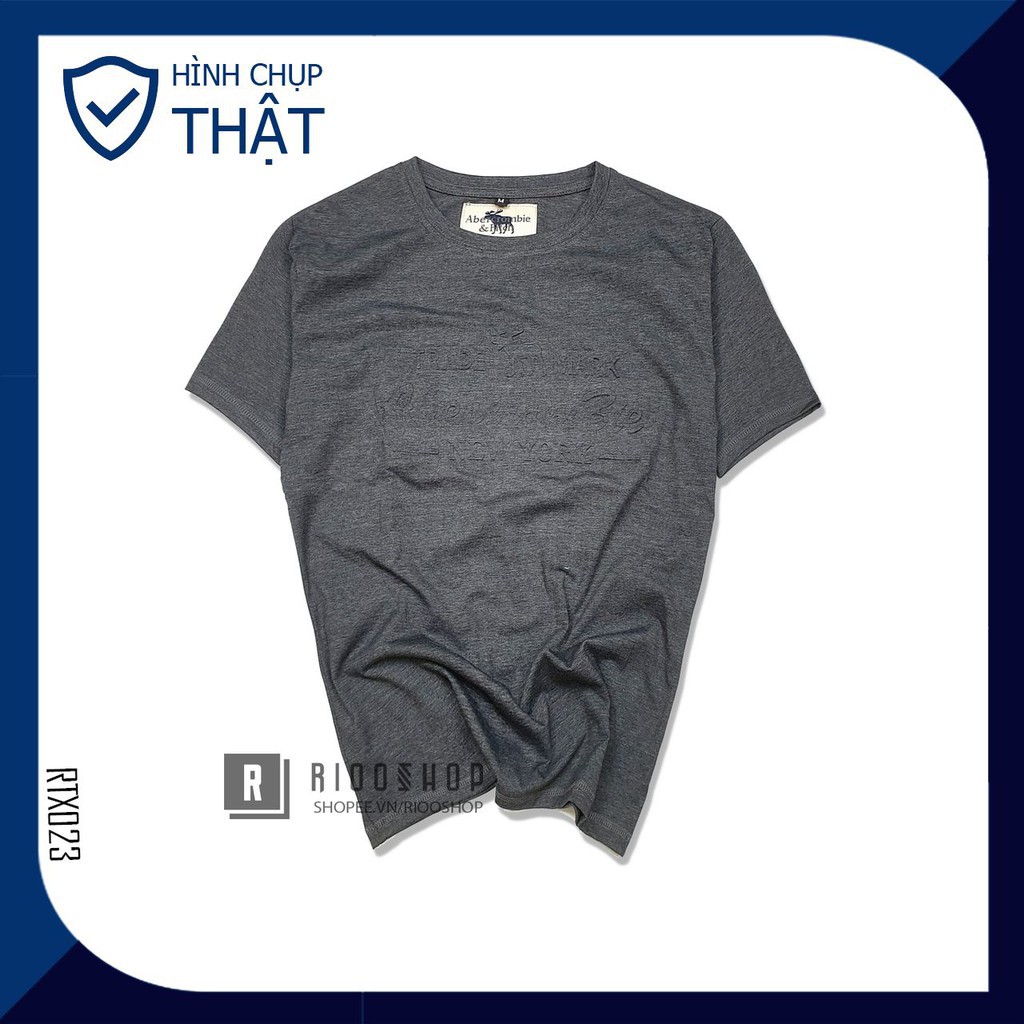 Áo Phông Nam Cổ Tròn Dập Nổi ABER Cực Đẹp RTX023 | Áo Thun Nam Cotton Baobao
