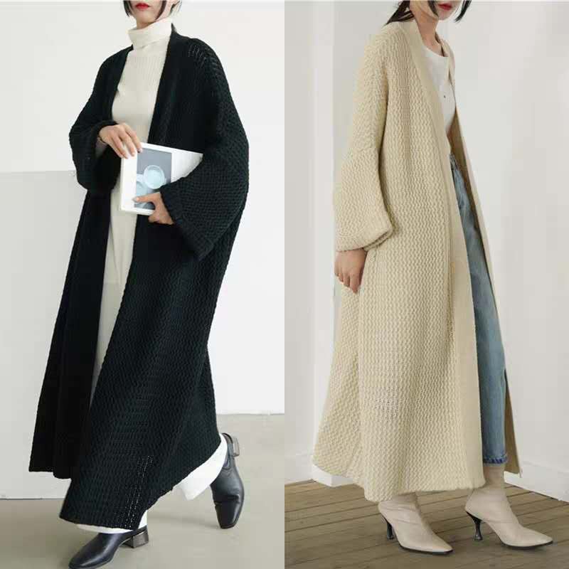 Áo Khoác Cardigan Dệt Kim Dáng Rộng Dài Cỡ Lớn Thiết Kế Thoải Mái Dành Cho Nữ | BigBuy360 - bigbuy360.vn