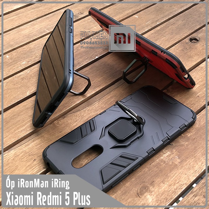 FREESHIP ĐƠN 99K_Ốp lưng Xiaomi Redmi 5 Plus iRON - MAN IRING Nhựa PC cứng viền dẻo chống sốc