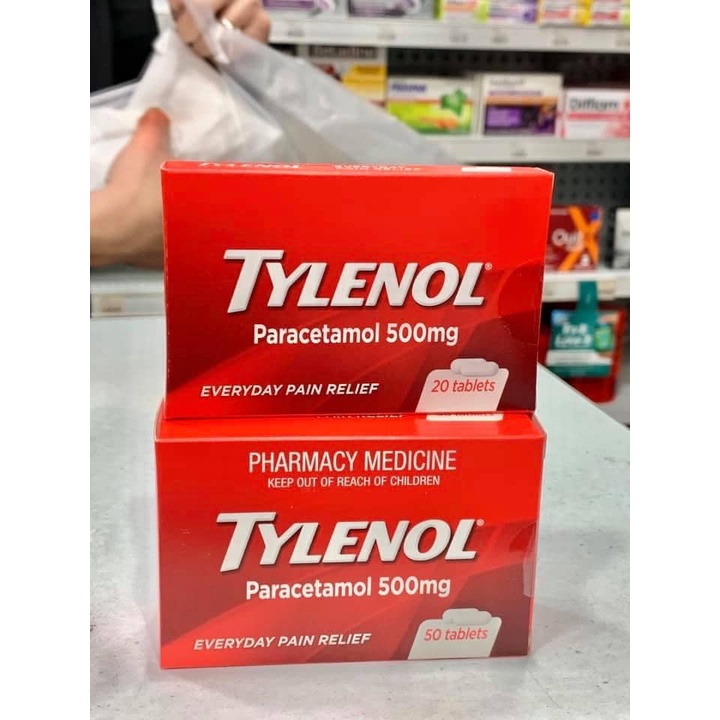 VIÊN UỐNG TYLENOL PARACETAMOL ÚC 20 VIÊN - HÀM LƯỢNG 5000MG