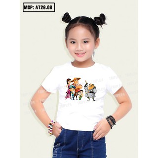 Áo Kun in hình Tám Tuốt Sữa Kun mềm mịn đủ size cho bé AT26.08
