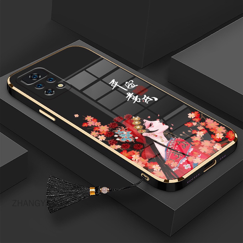 Ốp Điện Thoại TPU Silicone Mềm Mạ Điện Có Dây Đeo Cho Redmi note 11 note 11s note 11 pro