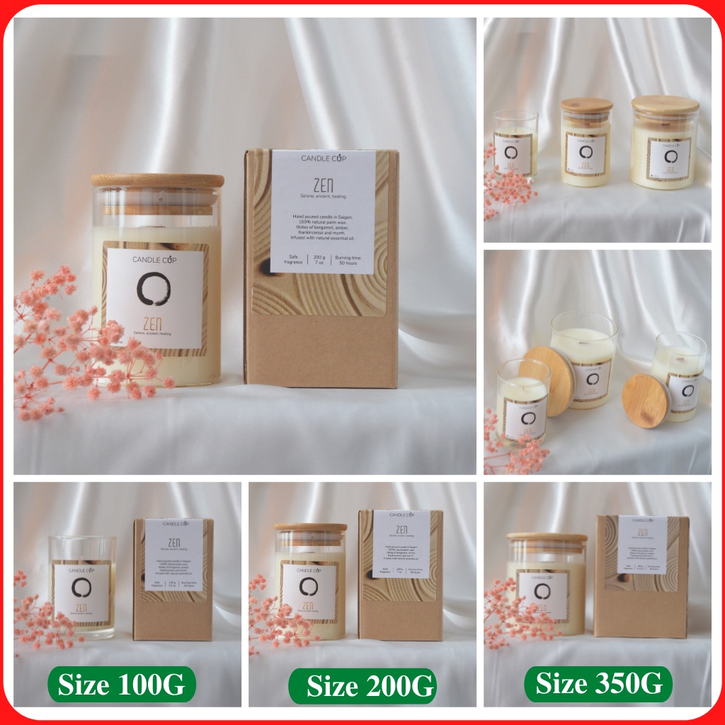 Nến thơm tinh dầu thiên nhiên cao cấp Candle Cup AGAYA - Thành phần tự nhiên an toàn giúp thư giãn