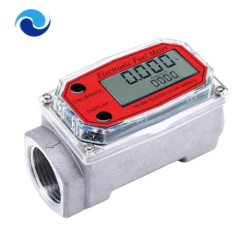 Đồng hồ đo lưu lượng nhiên liệu kỹ thuật số màn hình LCD kích thước ren 1 inch chuyên dụng