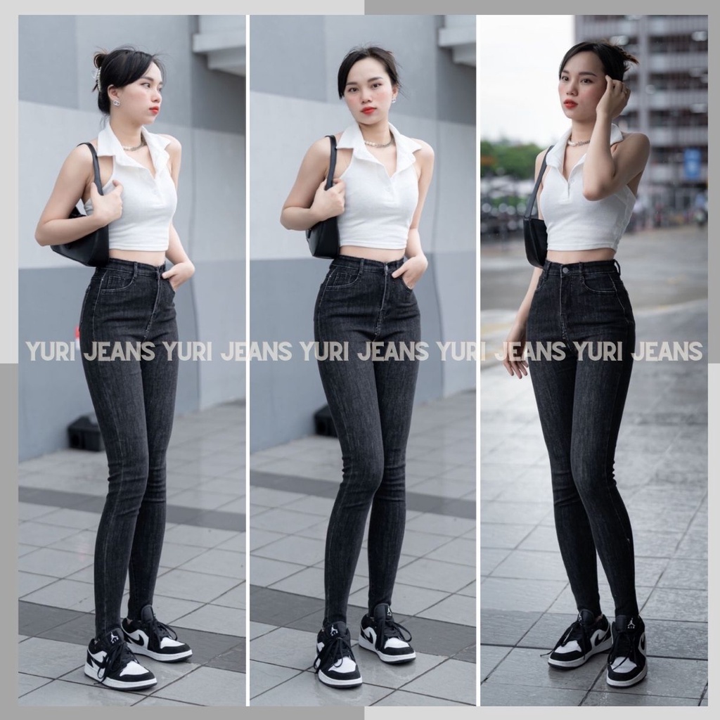 Quần Jeans Skinny Nữ Lưng Cao Tôn Dáng Lai Cắt 3 màu Shop YuRi Jeans (Hình Thật Shop Chụp Kèm Video) YURI001