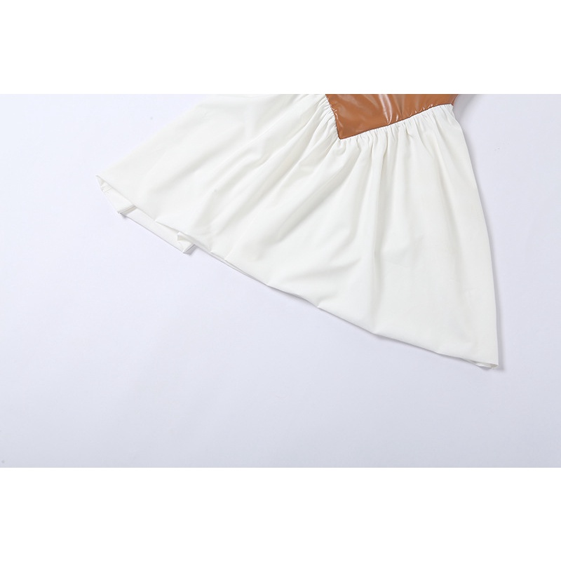 Đầm Da PU Hở Lưng Phối Dây Xích Sành Điệu Hợp Thời Trang Cho Nữ