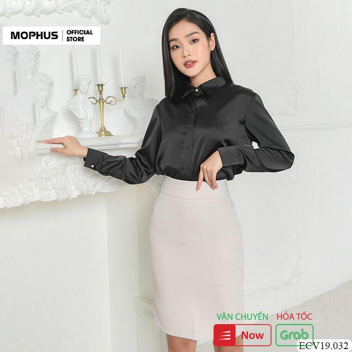 Chân váy công sở Mophus nữ dáng ngắn , kiểu bút chì nữ tính ECV19032