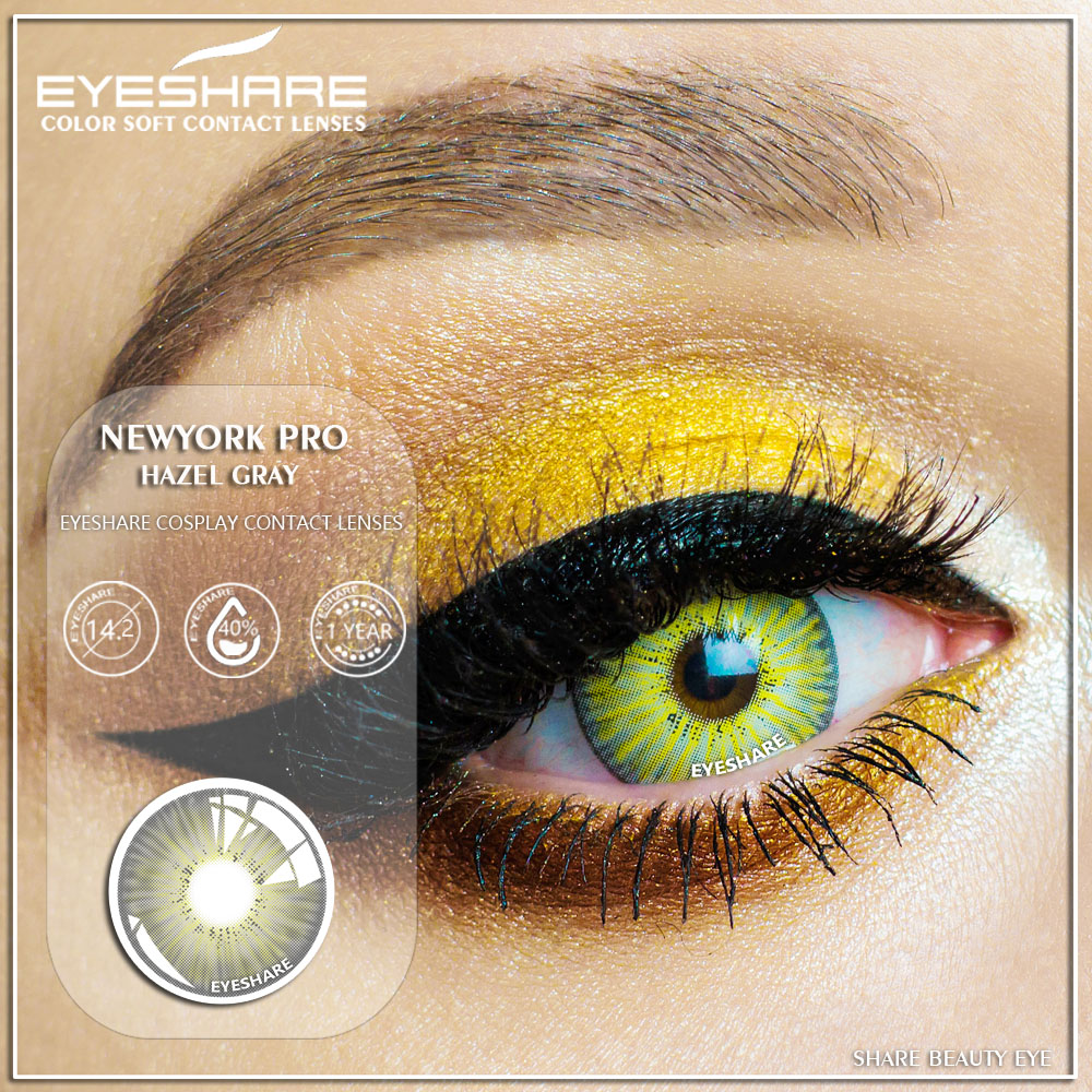 Cặp kính áp tròng EYESHARE New York nhiều màu sắc tùy chọn độc đáo dành cho hóa trang