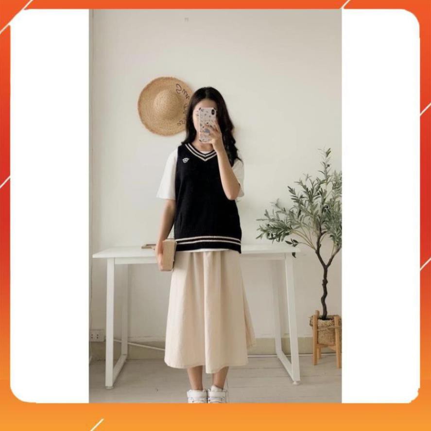 Chân váy đũi dài style Hàn Quốc Chân váy dài vintage Quảng Châu Đầm nữ CV04 👗FREESHIP👗 Hàng mới về