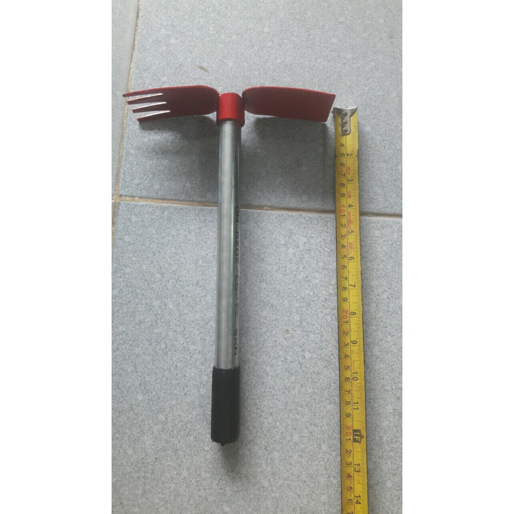 Bộ Dụng cụ làm vườn 2 trong 1, cuốc cào xới đất cán 30 cm