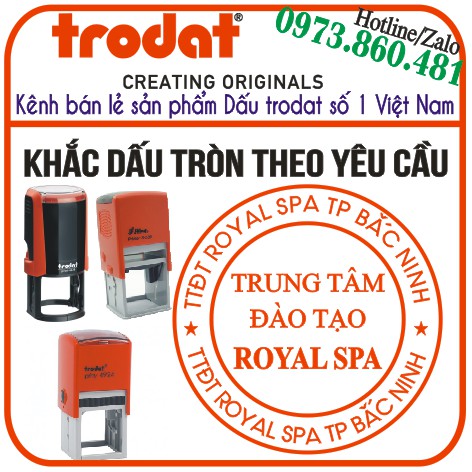 Khắc dấu tròn theo yêu cầu (Loại xịn)