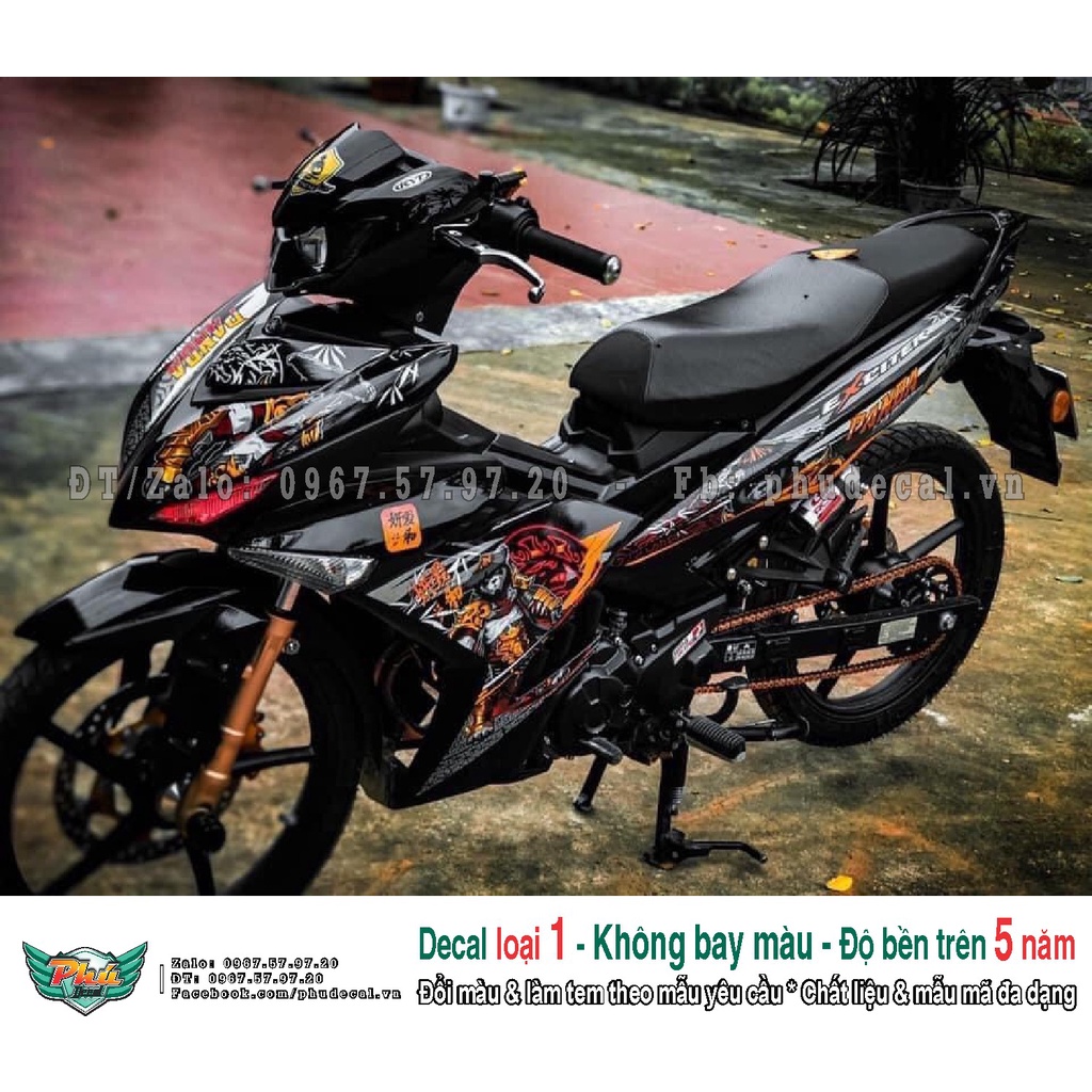 Tem rời xe Exciter 150 đen Panda (A)
