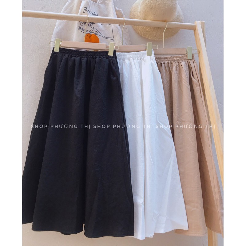 Chân váy hàn quốc chất đũi dáng xoè (hình thật shop chụp)