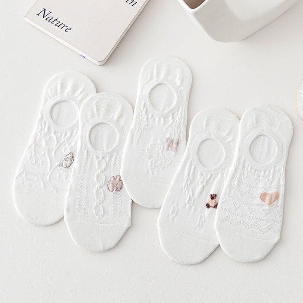 Tất nữ không cổ họa tiết thanh lịch phong cách hàn quốc chất liệu co dãn thấm hút mồ hôi