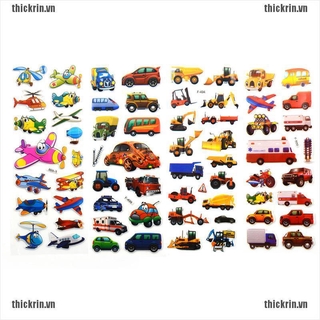 <Hot~new>5pcs Bubble Stickers 3D Cartoon KIds ClassicToys Sticker School Reward gift