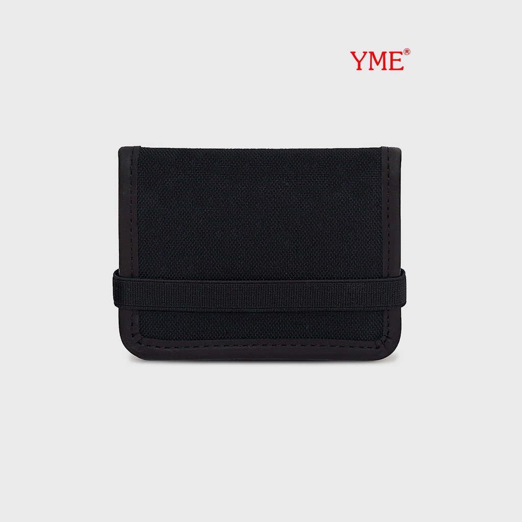 Ví vải mini Nam Nữ YME đựng tiền và thẻ card tiện lợi nhét vừa túi quần viền da thật YMN
