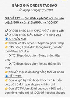 Giày dép nữ - Trả đơn order taobao