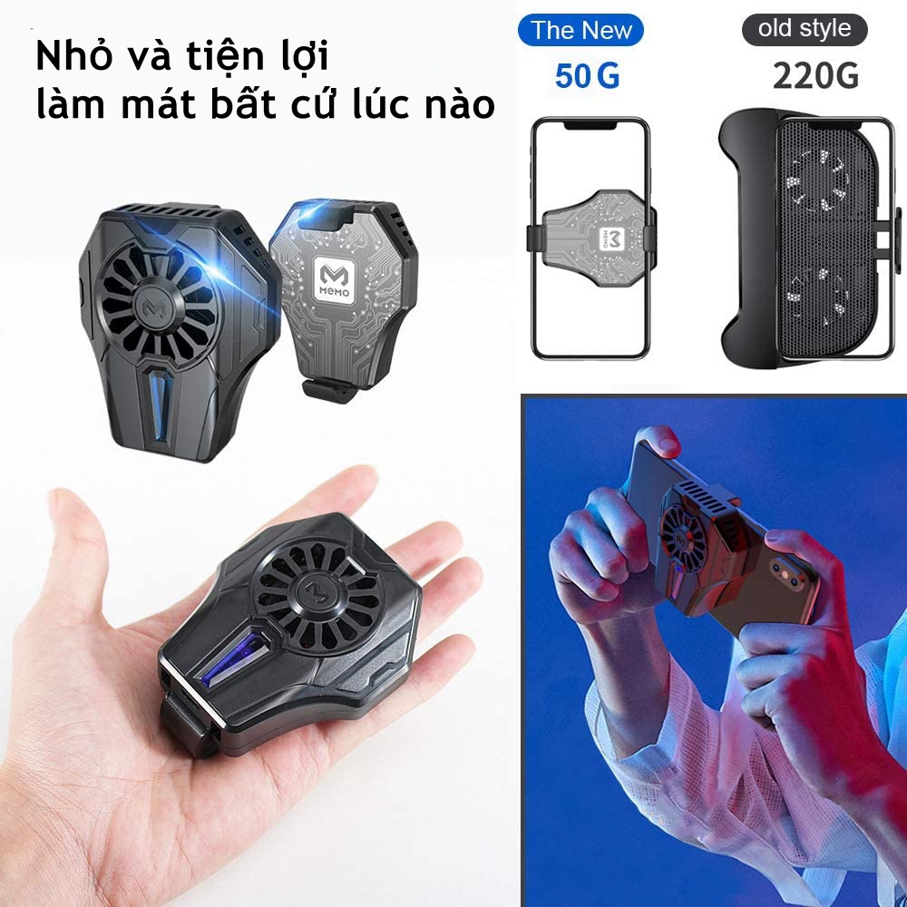 Quạt tản nhiệt gaming cho điện thoại MEMO DL01, Công nghệ làm mát bán dẫn, Mini quạt tản nhiệt cầm tay PUBG