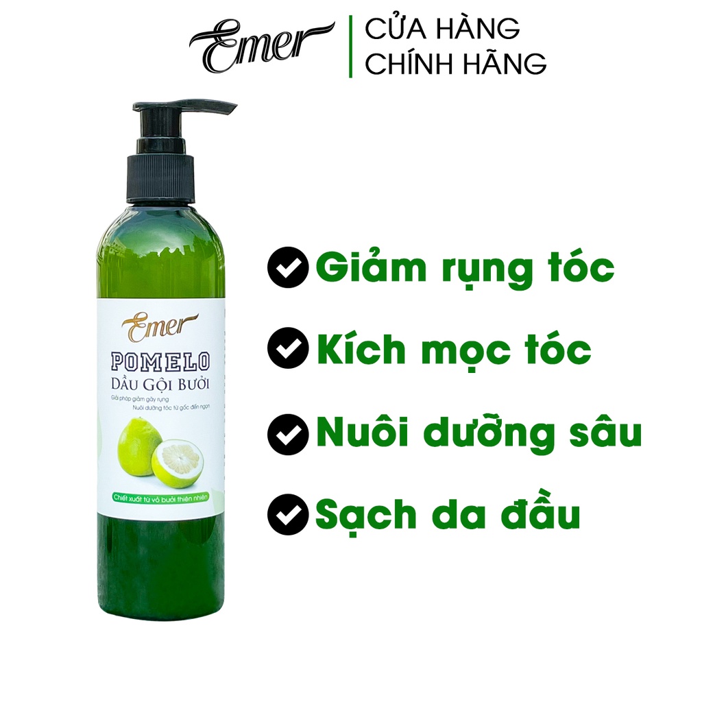 [Mã BMBAU50 giảm 7% đơn 99K] Dầu gội bưởi kích mọc tóc tinh dầu pomelo Emer Garin 300ml dưỡng tóc giảm rụng