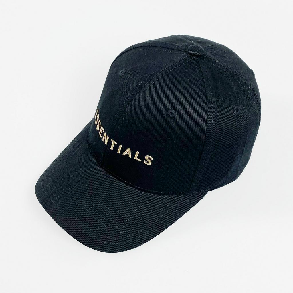 Mũ lưỡi trai nón kết Essential đen chữ vàng logo thêu form basic - PASIO