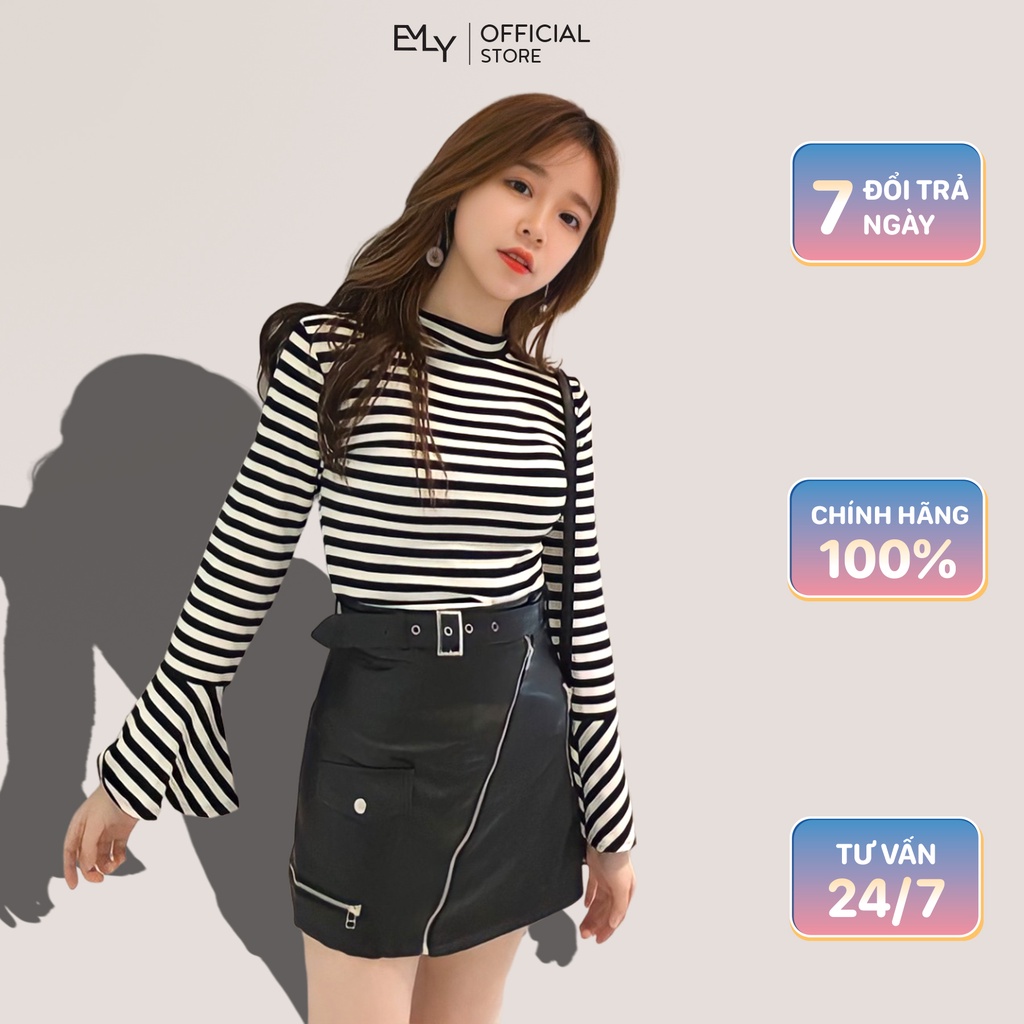 Chân váy da ngắn nữ Emilyshop ulzzang