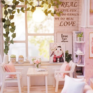 Nhà Búp Bê DIY - Pink House L022 ( TẶNG 2 LỌ KEO)