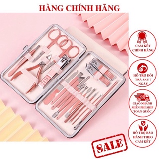 Bộ dụng cụ bấm móng tay 18 món - bộ cắt, bấm dũa móng tay - sét dụng cụ làm móng 3dm 18 chi tiết nail care cao cấp