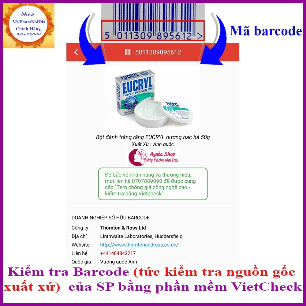 Bột Trắng Răng Eucryl Giúp Răng Trắng Sáng - Mỹ Phẩm Nội Địa Chính Hãng.