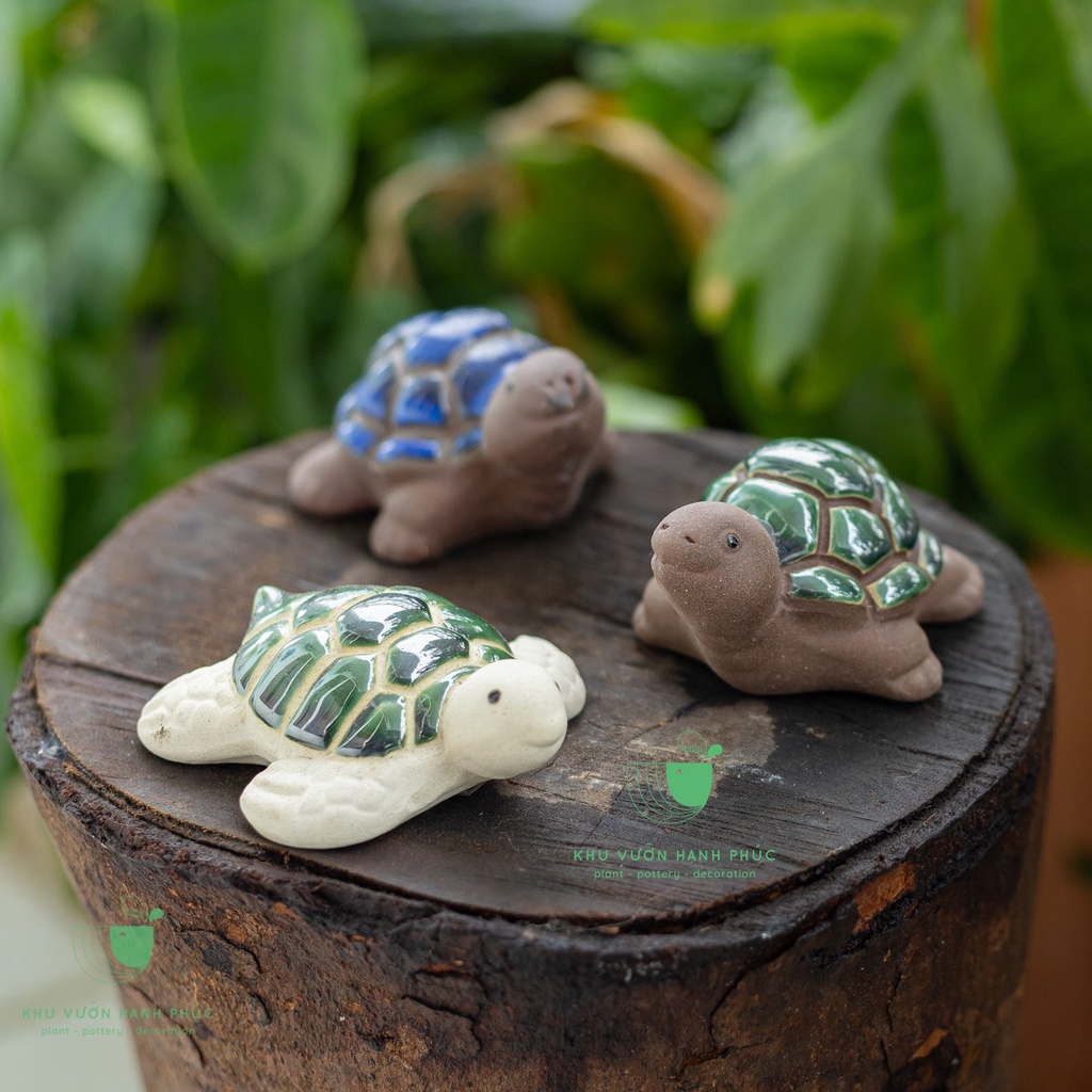 Tượng trang trí - tượng gốm - Rùa mini - tượng trang trí tiểu cảnh, chậu cây, sân vườn.