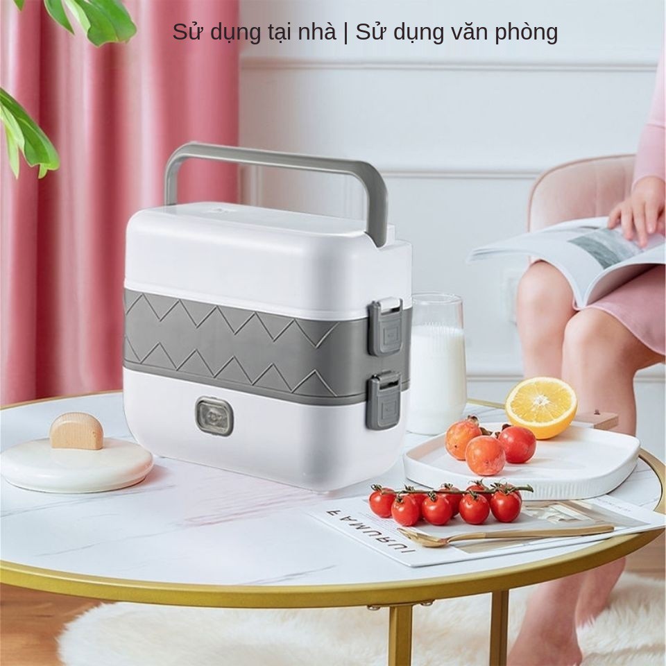 Hộp cơm điện hâm nóng cách nhiệt Nồi mini nấu tự động cắm văn phòng công nhân xách tay