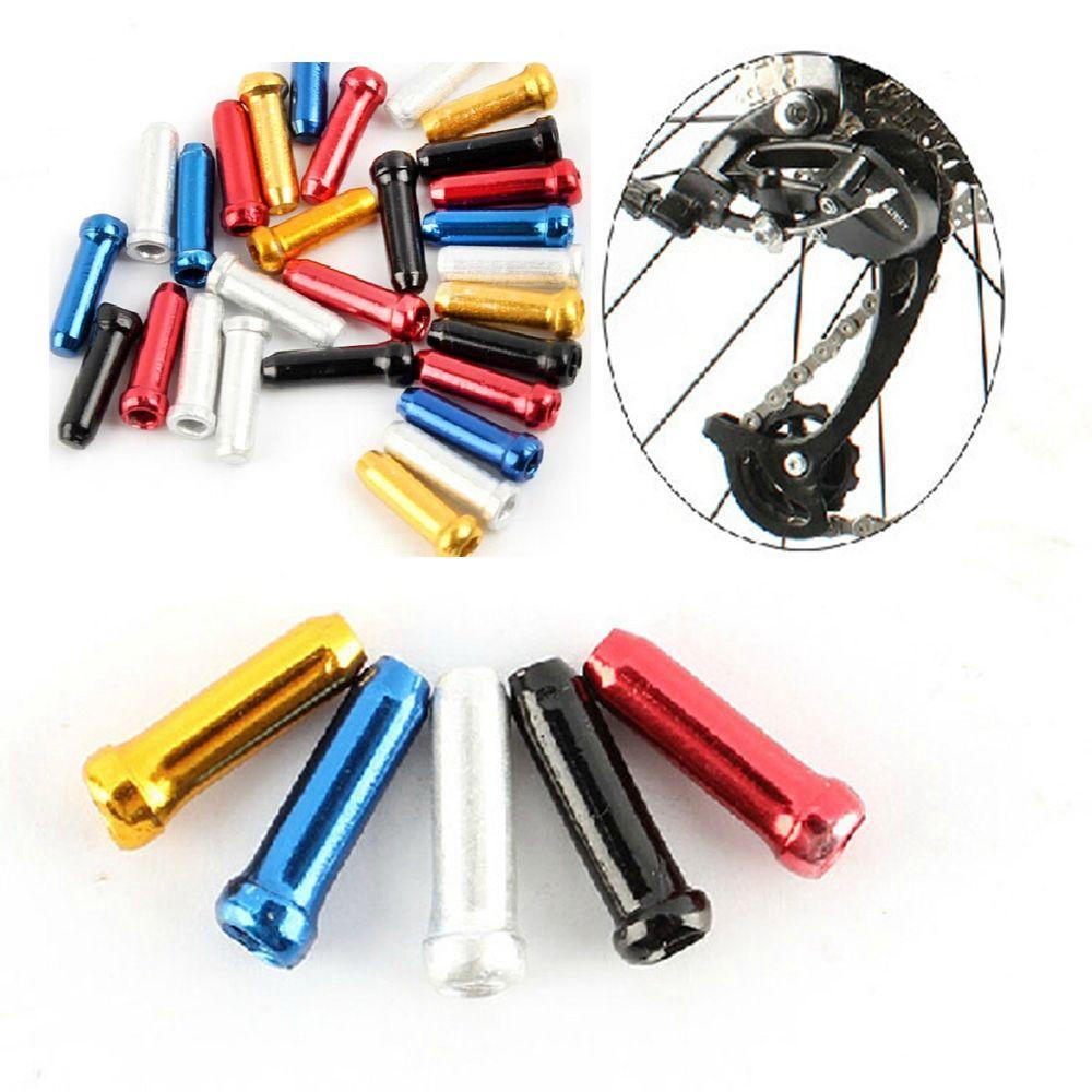 MUVAKO Set 50 / 100 Đầu Nối Dây Phanh Xe Đạp Bằng Hợp Kim Nhôm Chất Lượng Cao