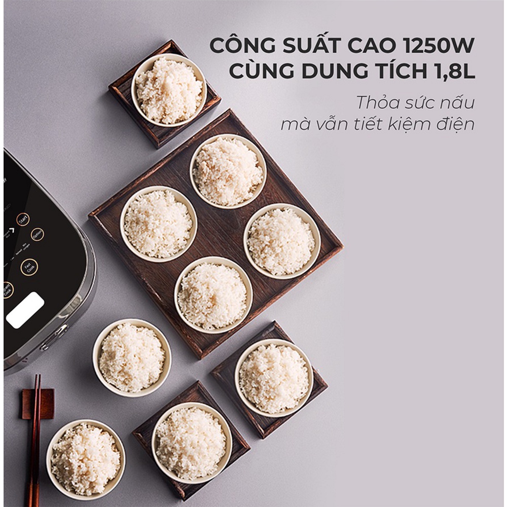 Nồi Cơm Điện Cao Tần 1.8L Hàng Chính Hãng Bảo Hành 12 Tháng Nagakawa NAG0124 - iWao Official Store