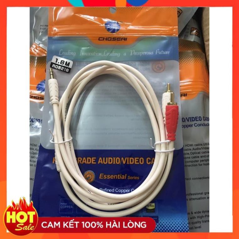 [Hàng Xịn] DÂY AV 1 RA 2 DÀI 1.8M CHOSEAL - DÂY AUDIO 1 ra 2