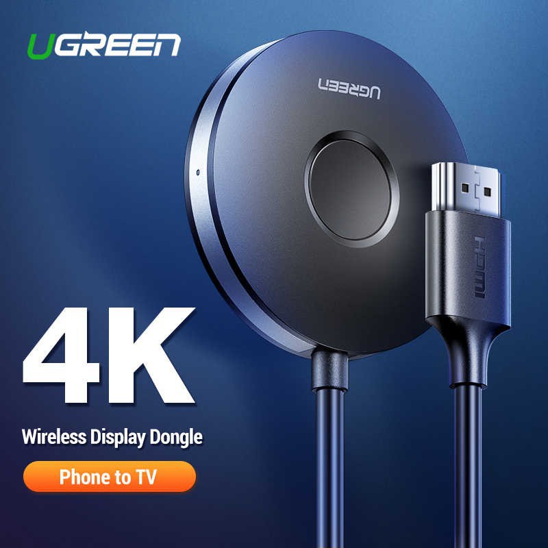 [Mã ELHACE giảm 4% đơn 300K] HDMI không dây 4K Ugreen 60356,kết nối ĐT+LapTop+máy tính bản lên tivi