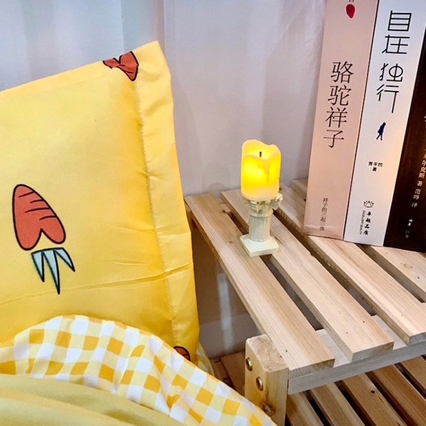 Chân Nến Điện Tử Để Bàn Phong Cách Retro Nghệ Thuật