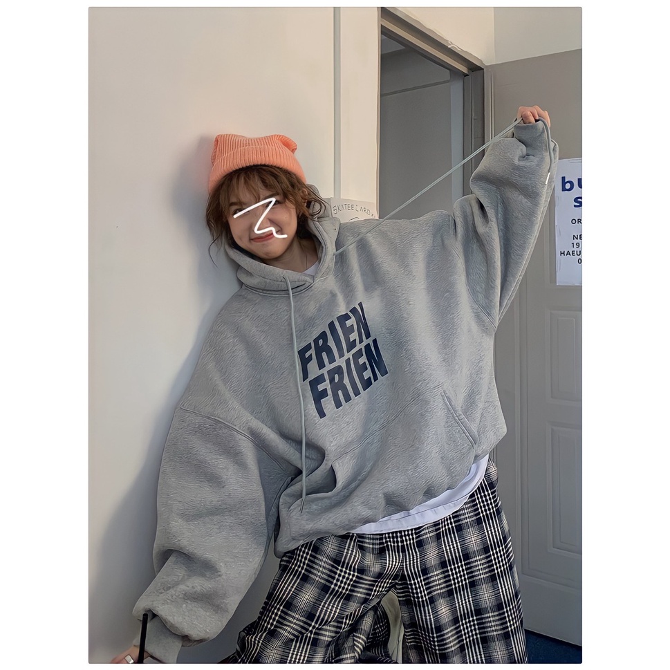 Áo khoác Hoodie tay bồng có mũ Áo khoác nỉ FRIEN form rộng Unisex - CUTE_ZOO | BigBuy360 - bigbuy360.vn