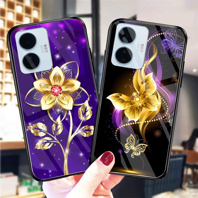 Ốp Lưng VIVO Y02S, Y55 2022,Y16, Y22, Y22S,T1 5G Ốp kính bóng cao cấp mới nhất
