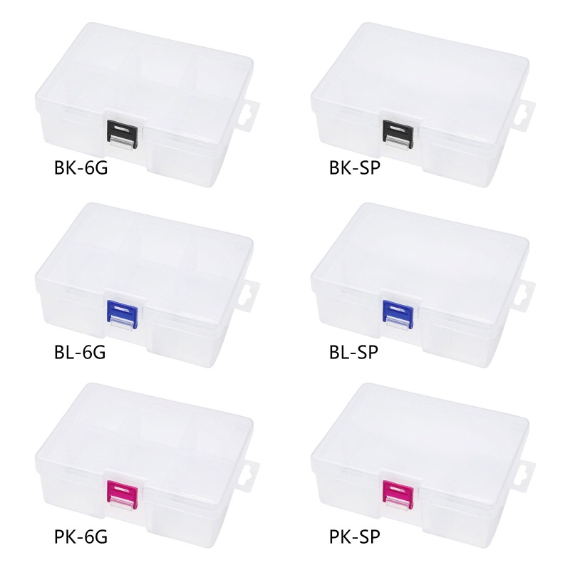 Hộp Nhựa 6 Ngăn Trong Suốt Đựng Trang Sức