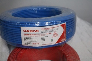 Dây cáp điện đơn CADIVI CV 1.5 ~ 8.0 ( giá 1 mét)