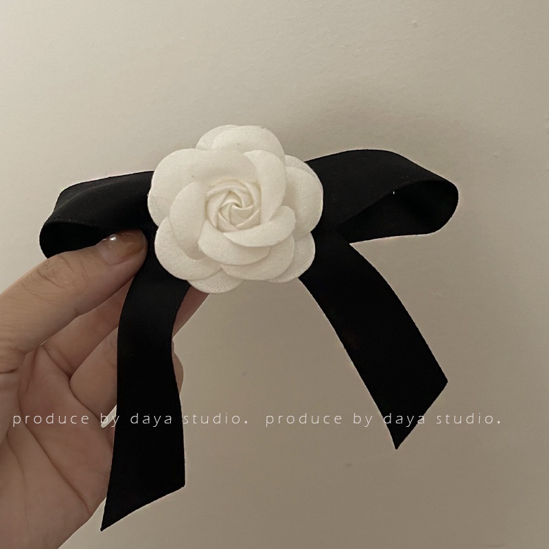 2023 Kẹp Tóc Hình Nơ Hoa Trà Phong Cách Cổ Điển Dễ Phối Đồ Thời Trang Cho Nữ