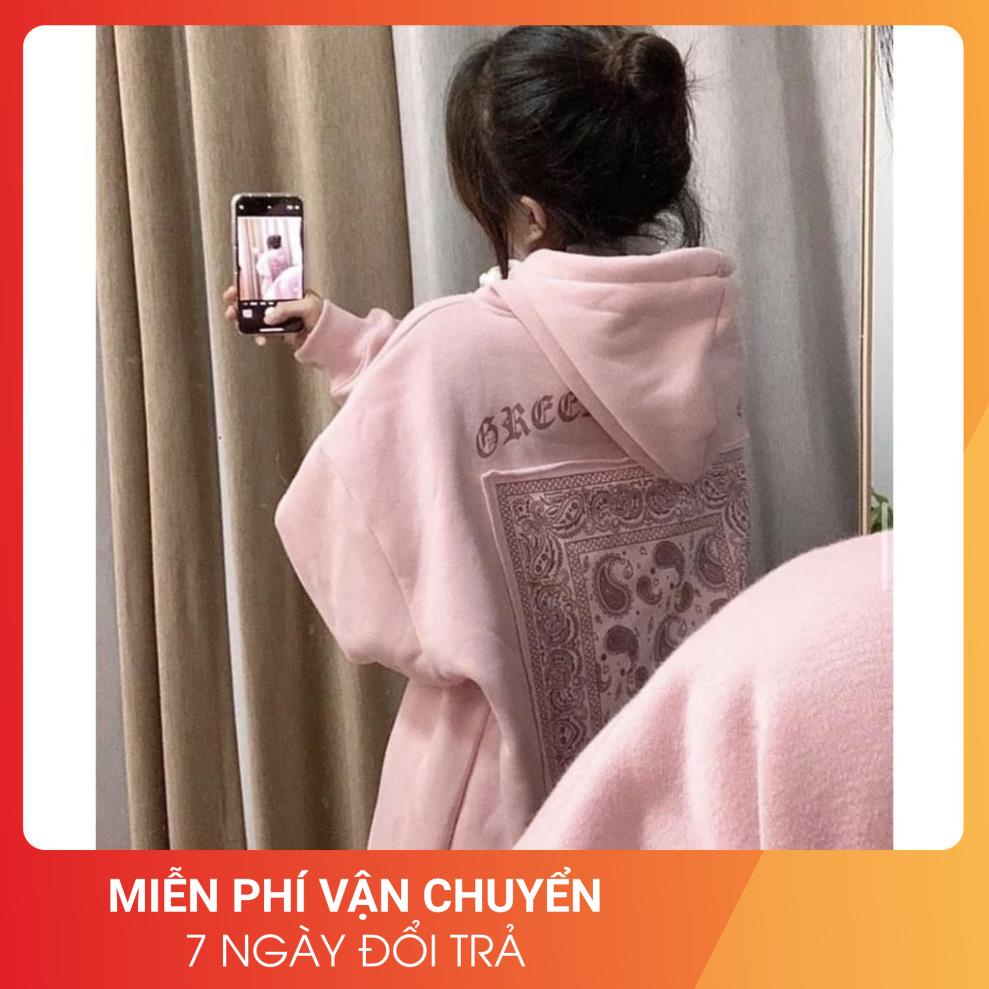 Áo Hoodie Hồng Bandana 24APRIL Nữ [FREESHIP] 🌸 Sweater thổ cẩm form rộng tay bồng, kiểu dáng vintage cá tính Ulzzang 🌸 | BigBuy360 - bigbuy360.vn