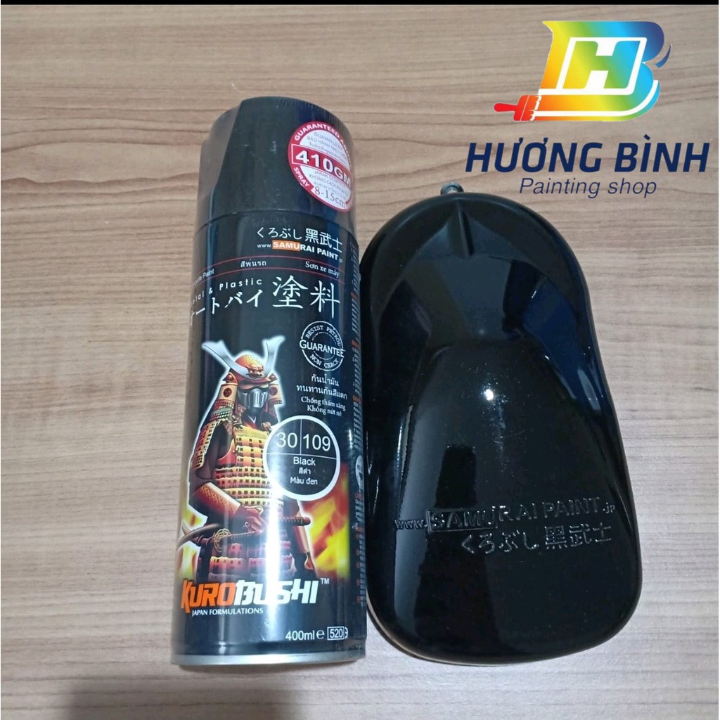 [Mã LIFEAU5SALE giảm 10% đơn 50K] Sơn xịt Samurai màu Đen Bóng - 109 (400 ml)