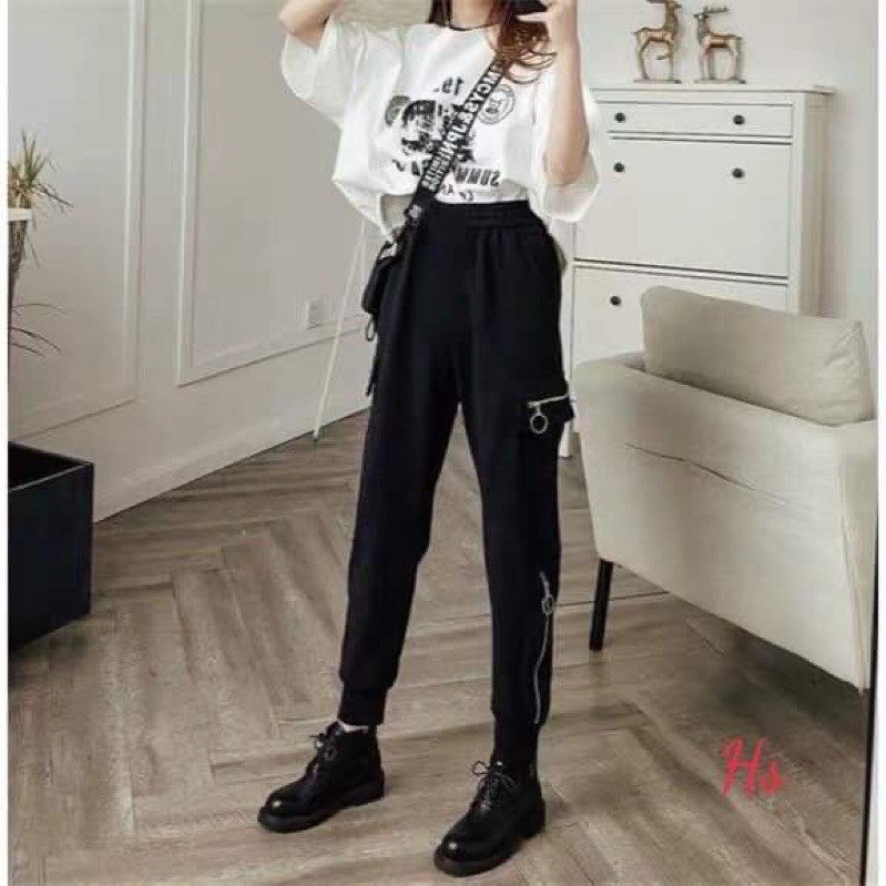 [ Mã FAMAYWA giảm 10K đơn 50K] quần jogger kaki khoá chân, quần joggers khuyên túi Hs | BigBuy360 - bigbuy360.vn