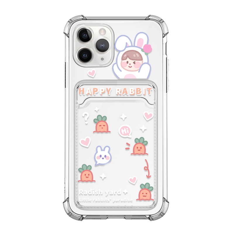 Ốp lưng IPhone  trong túi đựng thẻ ảnh thỏ cute 6/6s/6plus/6splus/7/7plus/8/8plus/xs/11/12/13/14/Pro/Plus/Promax TT8